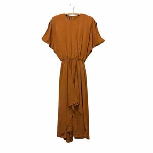 True Vintage Prairie Dress Rust Brown Flaws Noted Cottagecore Fits like Medium
